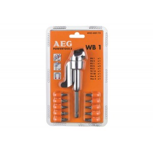 Насадка кутова до шурупокрутів AEG з 10 викрутковими насадками в упаковці