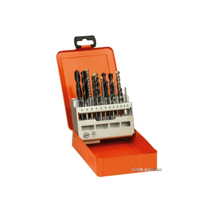 Набір свердл по металу, каменю, дереву AEG Maxi-Mix : Ø=3-10 мм, 18 шт. в футлярі