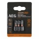 Насадки викруткові ударостійкі AEG: HEX 4, l= 25 мм, 3 шт. DW