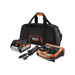 Зарядний пристрій 2-порт.12-18 В AEG живл.- 230 В і 12 В, з акумулятором- 5 Агод, в сумці (L1850) DW