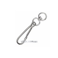 Карабін пружинний з вертлюгом гальванічний №65