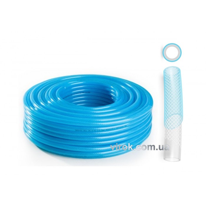 Шланг ПХВ зміцнений бензо-мастилостійкий з роб. тиск. 0,8 МПа, Ø=12 мм, t=1,8 мм, l= 25 м