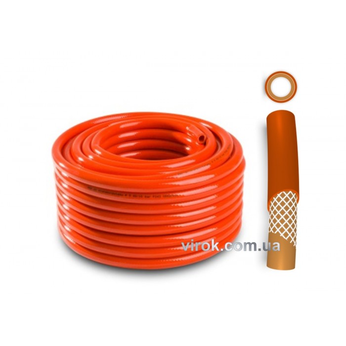 Шланг ПХВ до пропан-бутану оранж. з роб. тиск. 1 МПа, Ø=6 мм, t=2,5 мм, l= 50 м