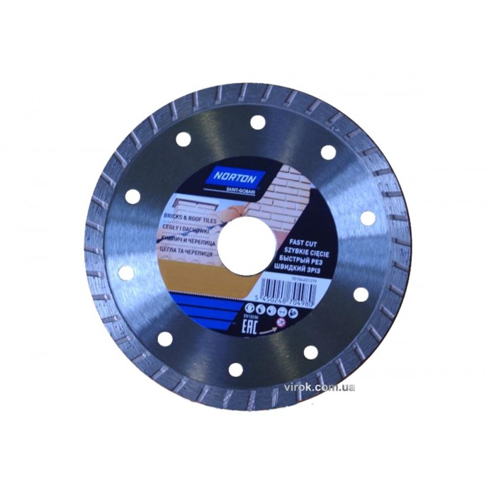 Диск алмазний NORTON-DIY BRICKS - TILES турбо : Ø= 125/ 22.23 мм