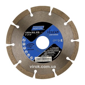 (DW) Диск алмазний VULCAN UNI сегментний: Ø= 125/ 22.23 мм