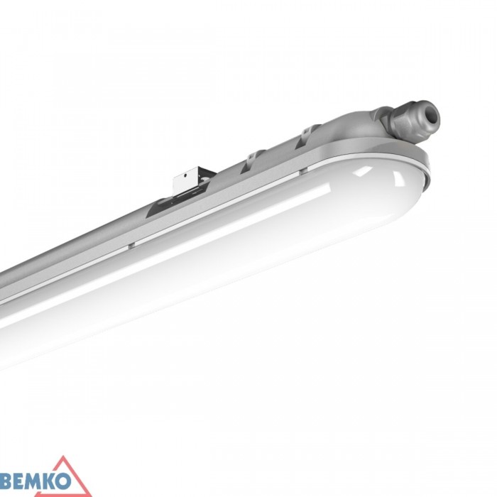 Світильник LED SMD стельовий BEMKO з герметичною оправою; 230 В, 50 Вт, 6000 lm, l= 120х 7,6х 6,6 см