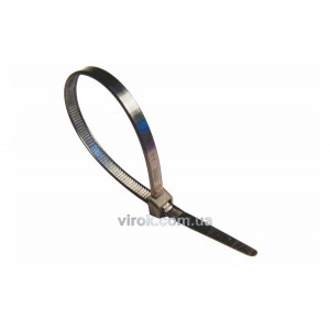 Хомут стяжний капрон. UV чорний 300х4,8 100 шт.  [80]