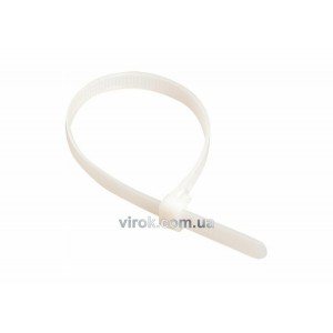 Хомут стяжний капрон. білий 200х2,5 100 шт. [300]