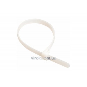 Хомут стяжний капрон. білий 300х7,6 100 шт. [50]