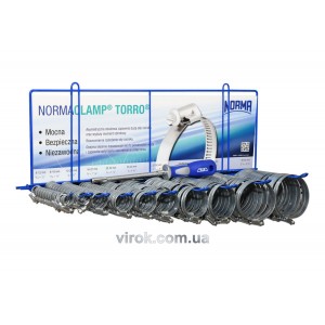 Набір хомутів металевих "TORROS" т.м. NORMA, з різними діаметрами, 365 шт.