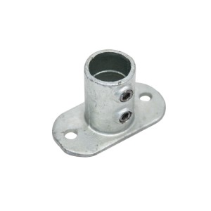 Фланець опорний NORMA: для труб Ø= 33,7 мм платформа 127х 62 мм, h= 71 мм з ковкого чавуну