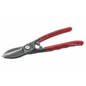 Ножиці для листового металу NWS "Англійські" : прямі, t= 0.8-1.0 мм, леза L= 60 мм, H= 250 мм