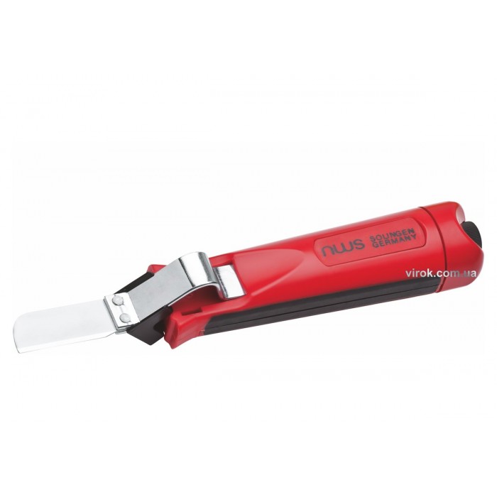 Ніж для знімання ізоляції NWS: Ø=4-28 мм з прямим лезом; лезо l=35 мм, l=180 мм