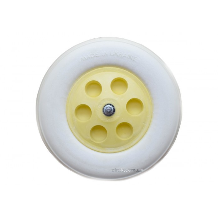 Колесо до тачки поліуретанове TM VIROK : 4.80/4-8, 2 підшипники + вісь(DW)