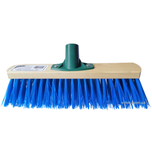 Щітка вулична промислова VIROK : 500 х 75 мм Синя (універсальна різьба+ребра жостк) термопластик