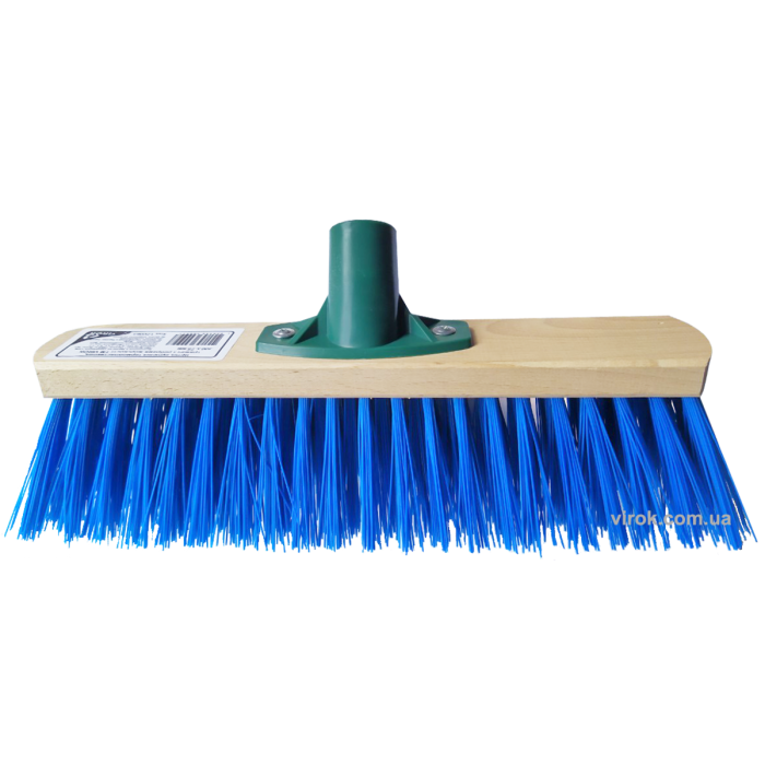Щітка вулична промислова VIROK : 1000 х 75 мм Синя (універсальна різьба+ребра жостк) термопластик