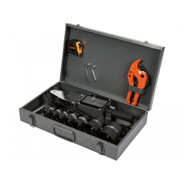 Паяльник для пайки термопластикових труб VOREL: P= 800/1500 Вт, макс. t= 0-300°C [5]