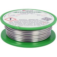 Припій без свинцю CYNEL : Ø2 мм, Sn99,3-Cu0,7 дротяний на котушці з флюсом m= 100 г [30]