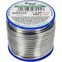 Припій для паяння міді CYNEL : Ø 2 мм, дротяний на котушці m= 250 г [50]