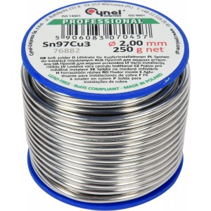 Припій для паяння міді CYNEL : Ø 2 мм, дротяний на котушці m= 250 г [50]