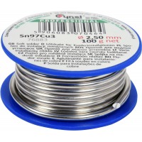 Припій для паяння міді CYNEL : Ø 2.5 мм, дротяний на котушці m= 100 г [60]