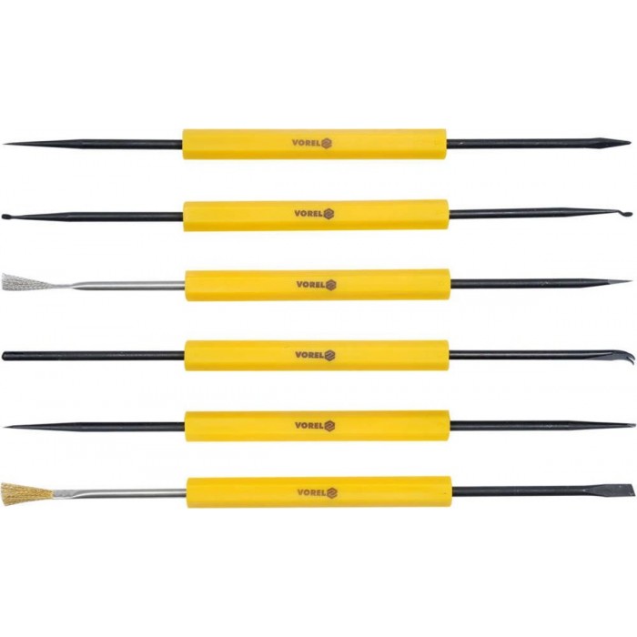 Набір інструментів для паяння VOREL, кпл. 6 шт. [25/100]