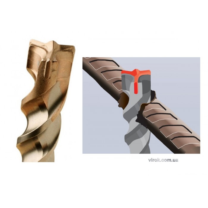 Свердло по бетону USH BOOSTER : 8 x 160 мм. SDS+, 3 різальні пруги (Y) бетон/арматура