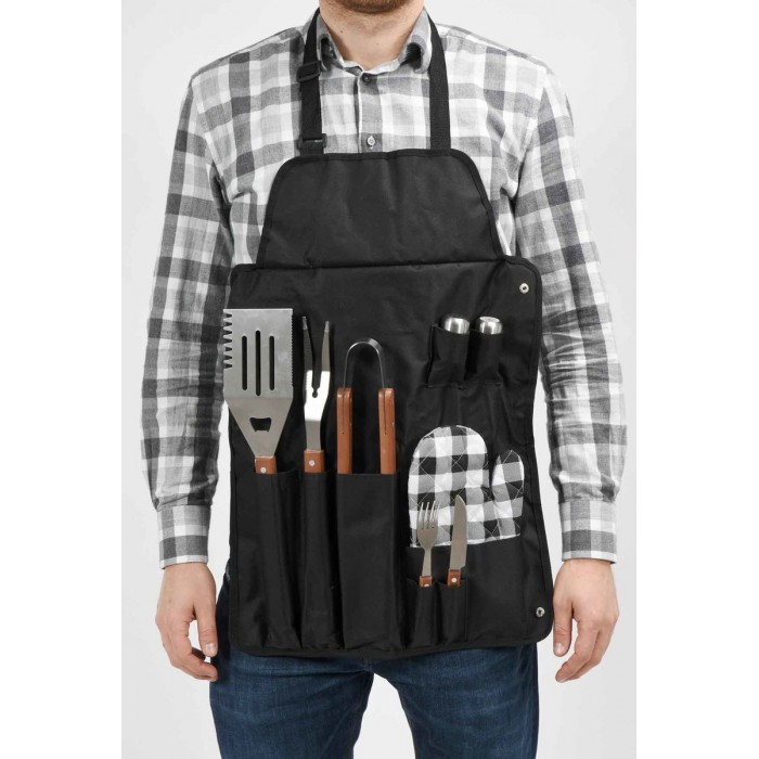 Фартук для гриль процесу VOREL з кишенями і інструментами, 8 шт [8/16]