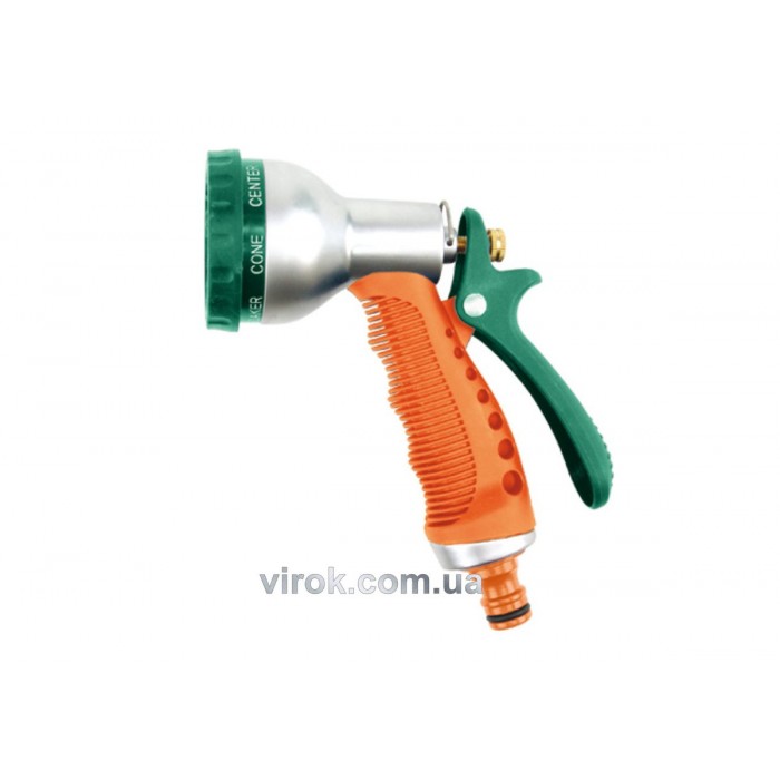 Зрошувач-пістолет 7-режимний FLO до шлангу 1/2", TPR-пластик + цинк [12/48]
