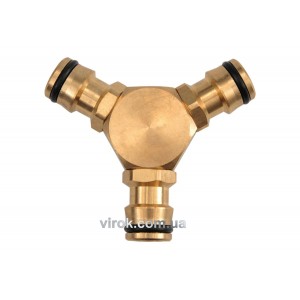 Трійник - з'єднювач FLO для шланга латунний 1/2" DW