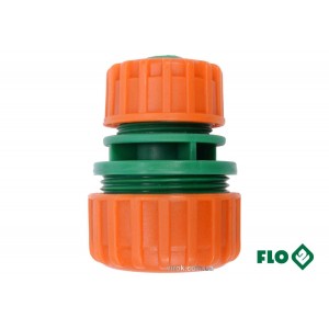 Муфта сполучна 2-х водяних шлангів 1/2"-3/4" FLO пластикова [30/240]