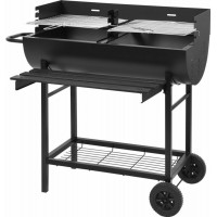 Гриль відкритий, вугільний  LUND, 74х39 см, на 4 ніжках (2 з колес.) з дерев'яною полицею [1]