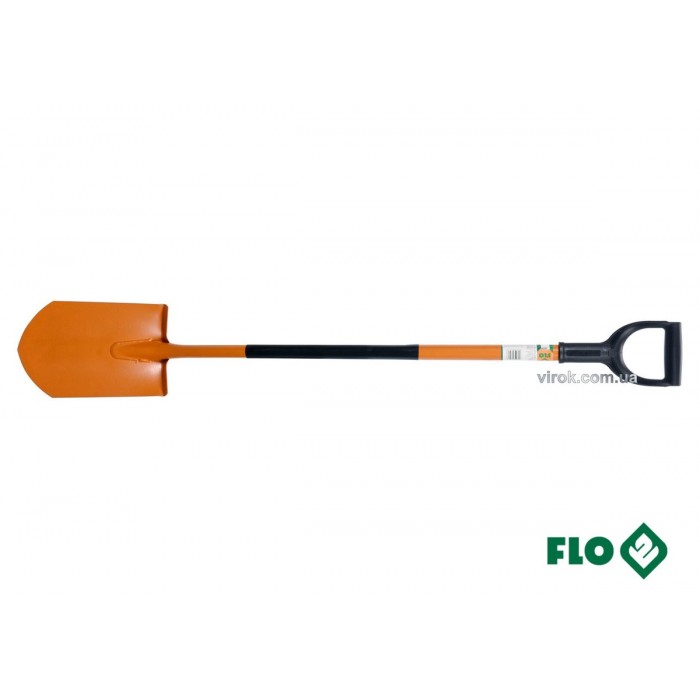 Лопата штикова FLO гостра : металева основа HRC 45, пластикова ручка [140]