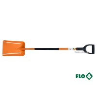 Лопата совкова FLO трапецієвидна  : металева основа HRC 45, пластикова ручка [120]