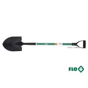 Лопата штикова FLO гостра : 22 x 29 x 120 см, сталева основа, скловолоконна ручка [6/90]