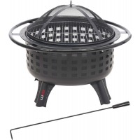 Кошик для вогнища сталевий  LUND 80х 80х 61 см, Ø= 57 см, на 3-х ніжках з кришкою(DW)
