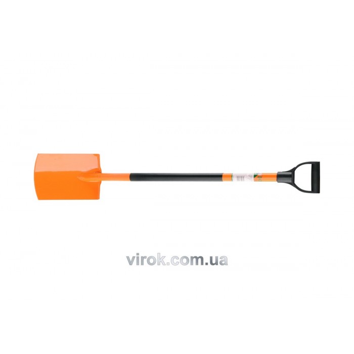 Лопата штикова FLO прямокут. 28х19,5 см з металевим держаком з пластик. захватом [200]