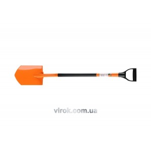 Лопата штикова FLO трапецев. 28х19,5 см з металевим держаком з пластик. захватом [200]