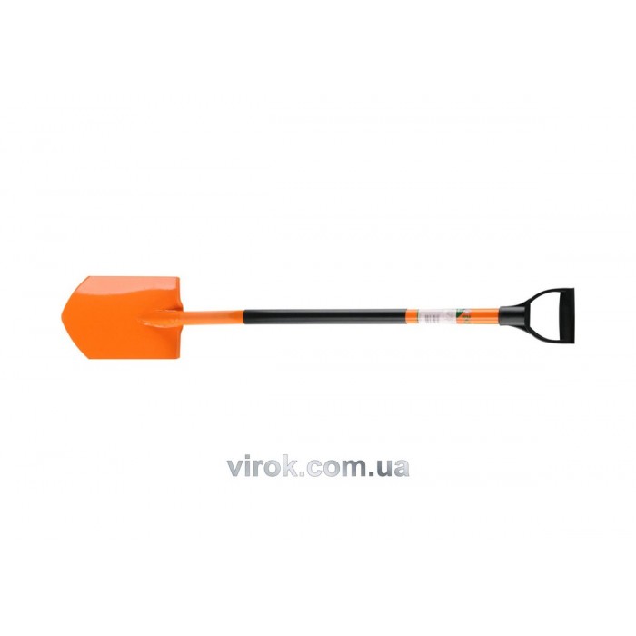 Лопата штикова FLO трапецев. 28х19,5 см з металевим держаком з пластик. захватом [200]