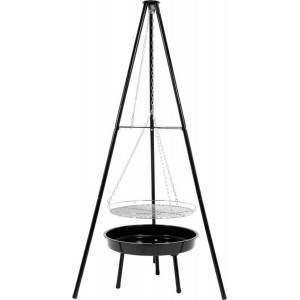 Гриль підвісний на 3 ніжках LUND, 70х 152х 70 см, решітка Ø= 52 см з регулюв. висоти 30-67 см(DW)