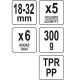 Вішалка для присадибного інвентара FLO, 6 гаків і 5 комірок з діапаз.- 18х 32 мм [40]