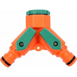 З'єднювач трійник водяних шлангів FLO, з 3/4" в 2 по 1/2", матеріал ABS [12/120]