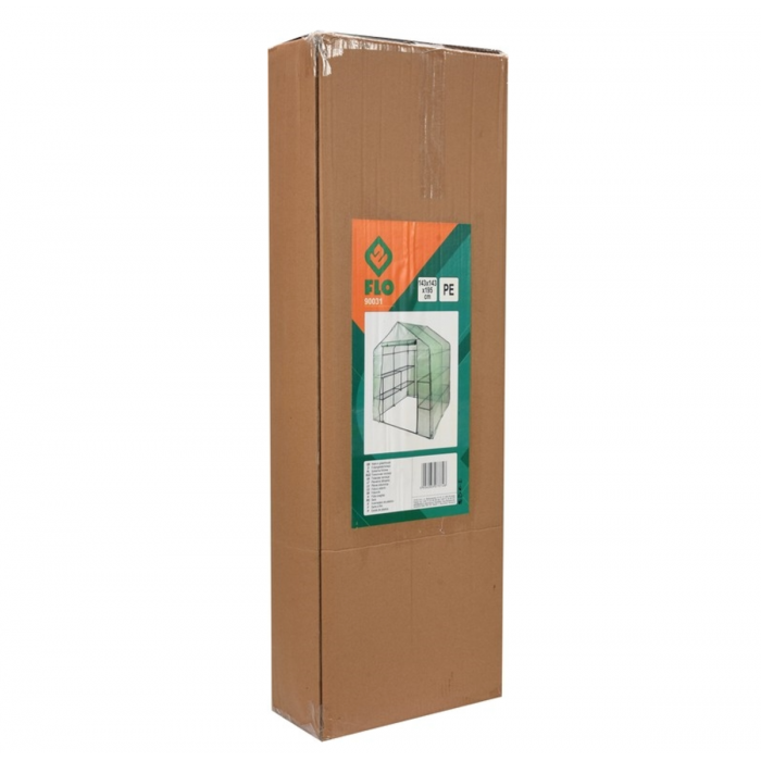 Міні-теплиця присадибна складана FLO, 8 полиць, 143х 143х 195 см з плівкою ПВХ [1]