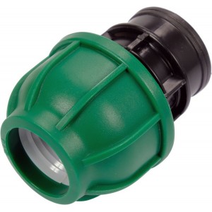 Муфта до водяних пластикових труб з внутр. різьбою 25 мм- 3/4" FLO поліпропіленова, для тиску 1 MPa