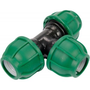 Трійник сполучний водяних пластикових труб 25 мм- FLO поліпропіленовий, для тиску 1 MPa [15]