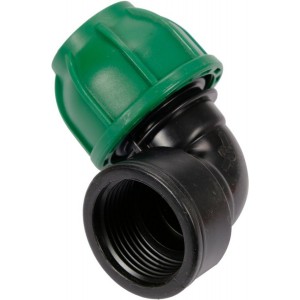 Коліно 90° до водяних пластикових труб з внутр. різьбою 25 мм- 1" FLO поліпропілен, для тиску 1 MPa