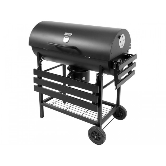 Гриль прямокутний вугільний  LUND, 71х 35 см, на 4 ніжках (з 2 колесами) з кришкою; 108х66х94/122 см