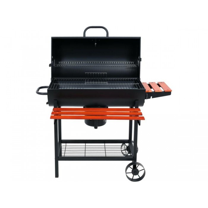 Гриль прямокутний вугільний LUND, 71х 34,5см, на 4 ніжках (з 2 колесами) з кришкою; 104х66х95/108 см