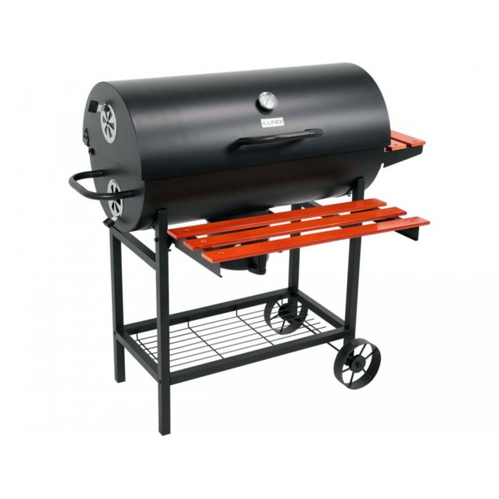 Гриль прямокутний вугільний LUND, 71х 34,5см, на 4 ніжках (з 2 колесами) з кришкою; 104х66х95/108 см