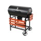 Гриль прямокутний вугільний LUND, 71х 34,5см, на 4 ніжках (з 2 колесами) з кришкою; 104х66х95/108 см